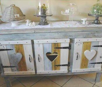 recycled pallet kitchen cabinet