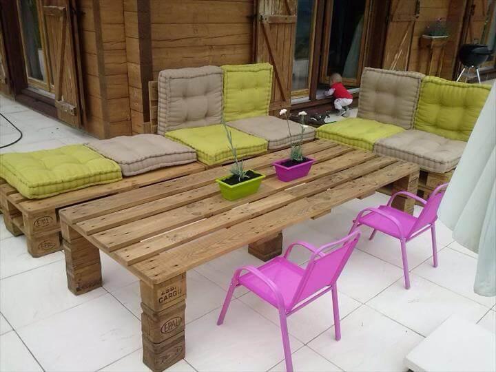 Pallet Garden Furniture, How To Make Garden Table From Pallets