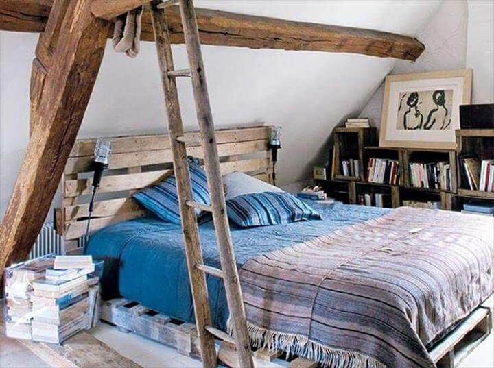 vintage inspired pallet bed