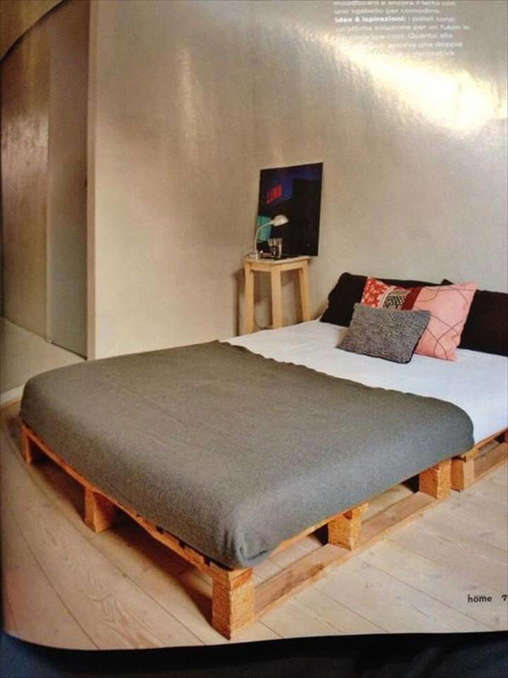 diy pallet platform bed plan