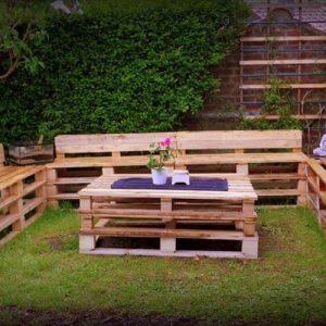 reclaimed pallet outdoor sitting furniture set