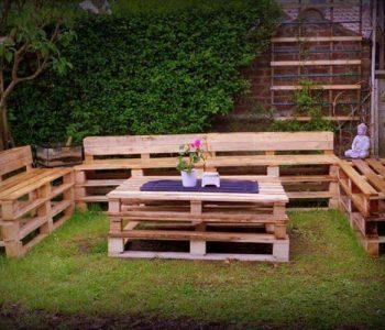 reclaimed pallet outdoor sitting furniture set