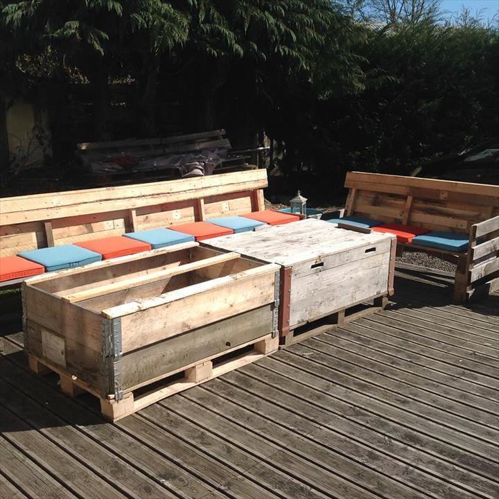 reclaimed pallet outdoor and patio furniture set