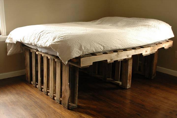 ultra rustic pallet raised bed frame