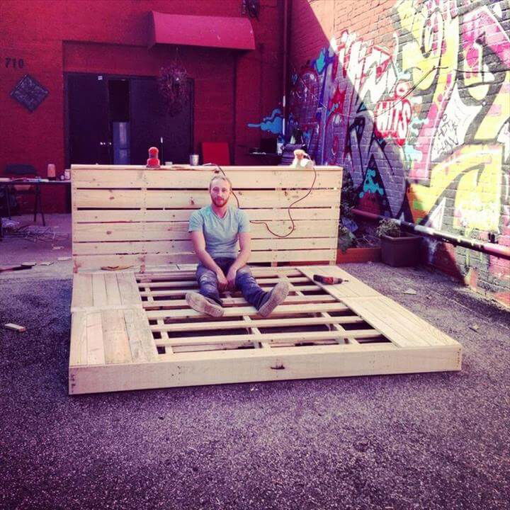 sturdy pallet platform bed