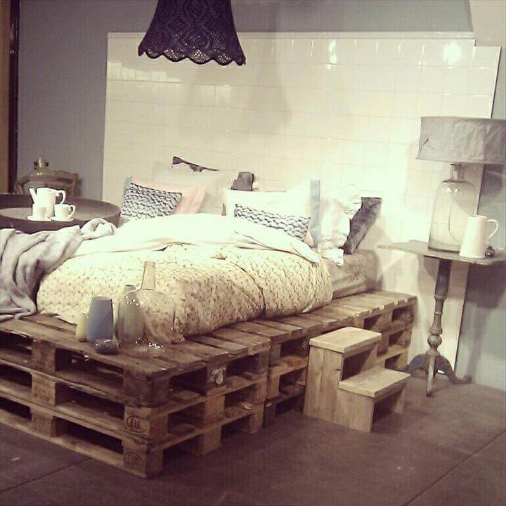 100 Diy Recycled Pallet Bed Frame Designs Easy Pallet Ideas