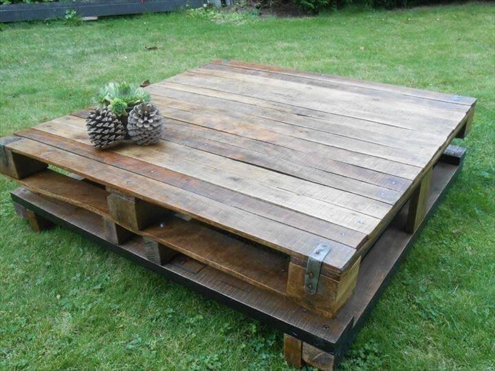 Diy Wood Pallet Coffee Table With Storage Easy Pallet Ideas