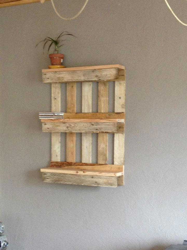 Bookshelf Out Of Pallets Easy Pallet Ideas