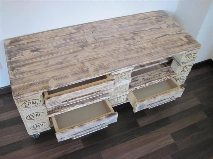 recycled pallet stacked whole pallet dresser