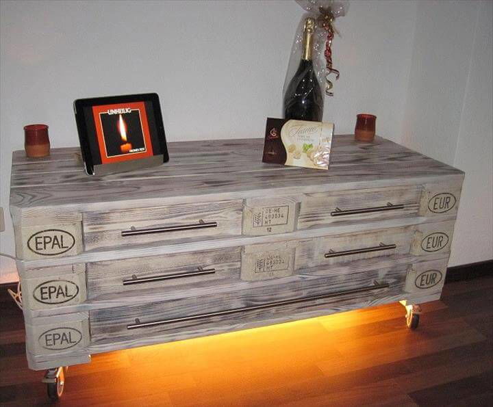 Diy 3 Euro Pallet Dresser With 5 Drawers Easy Pallet Ideas