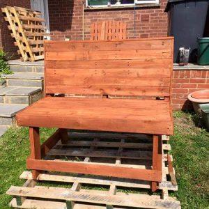 repurposed pallet outdoor and garden bench
