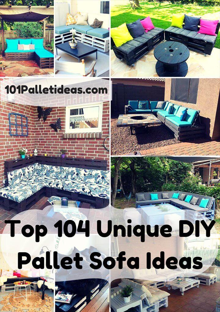 Unique DIY Pallet Sofa Ideas