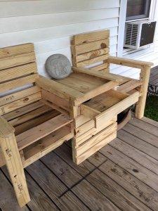 Wood Pallet Outdoor Bench - Double Chair! - Easy Pallet Ideas