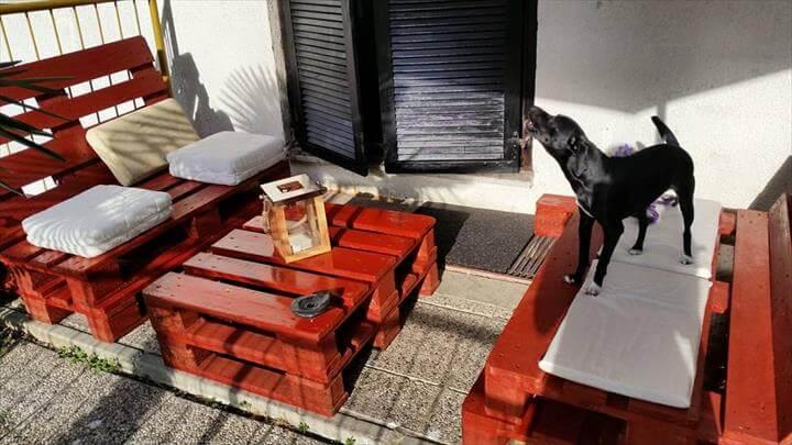handcrafted pallet sitting furniture set