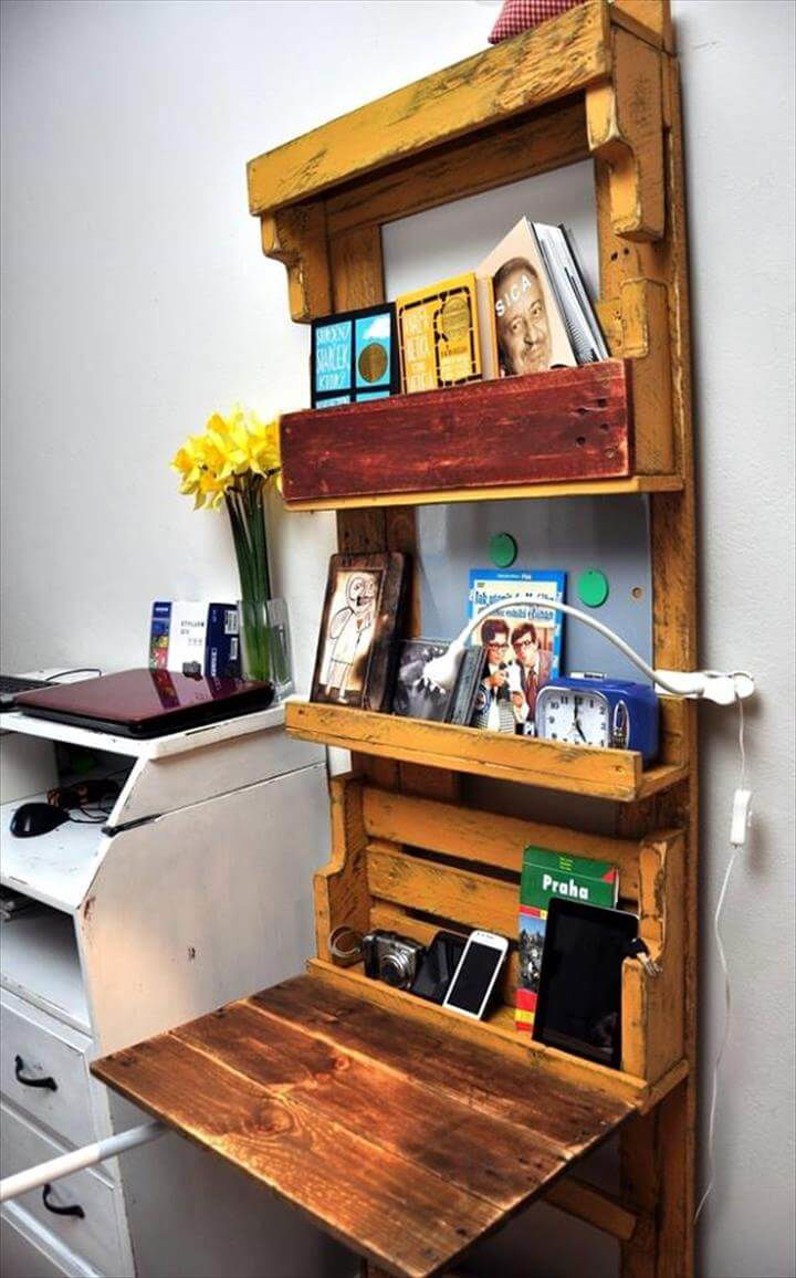 Computer Desk Made Out Of Pallets Office Shelf Easy Pallet Ideas