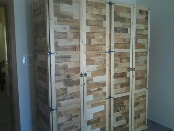 recycled pallet wall cabinet