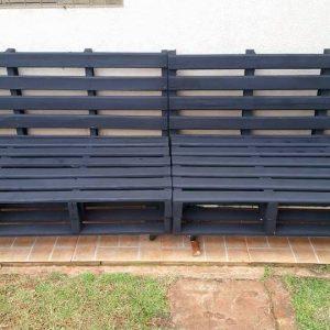 whole pallet stained garden sofa