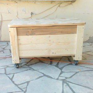 recycled pallet kids toy chest