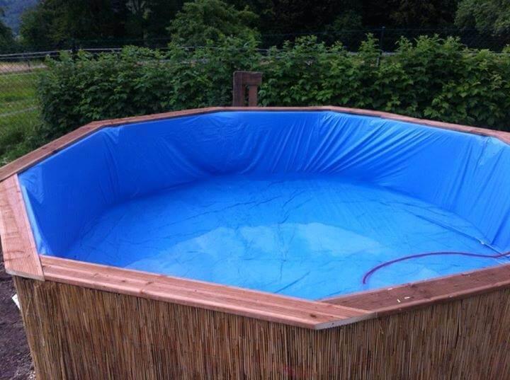 handcrafted pallet swimming pool