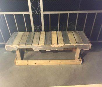 wooden pallet sturdy bench and coffee table