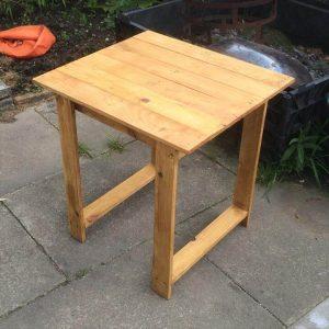 diy pallet rustic table with raised top