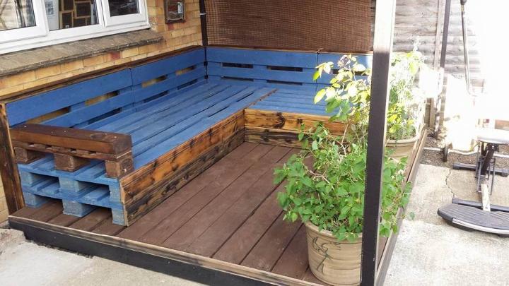 stacked pallet deck remodeling and organization
