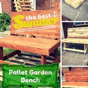 diy sturdy pallet garden bench idea