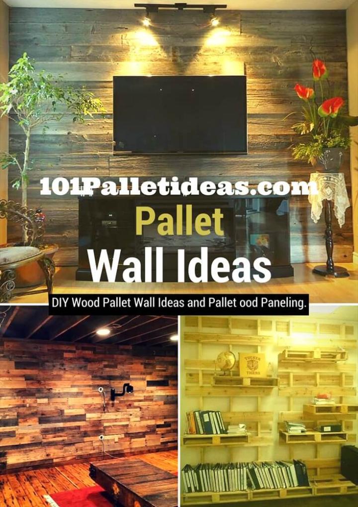 rustic pallet interior wood wall ideas