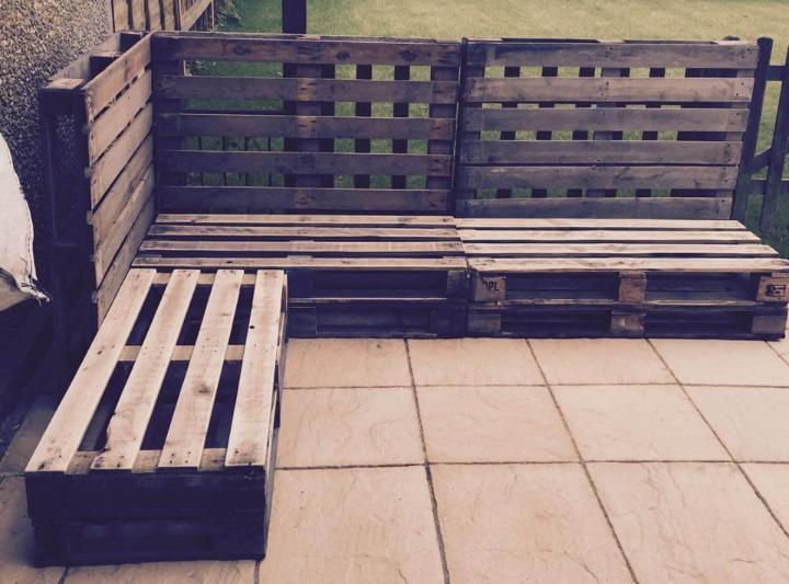 reclaimed pallet whole pallet sectional patio couch