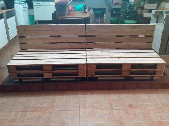 reclaimed whole pallet outdoor sofa frame