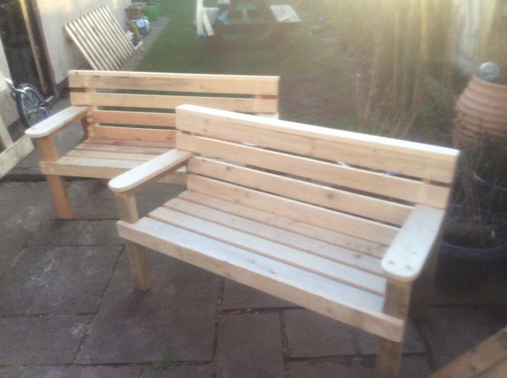 Wooden Pallet Garden Benches Easy Pallet Ideas