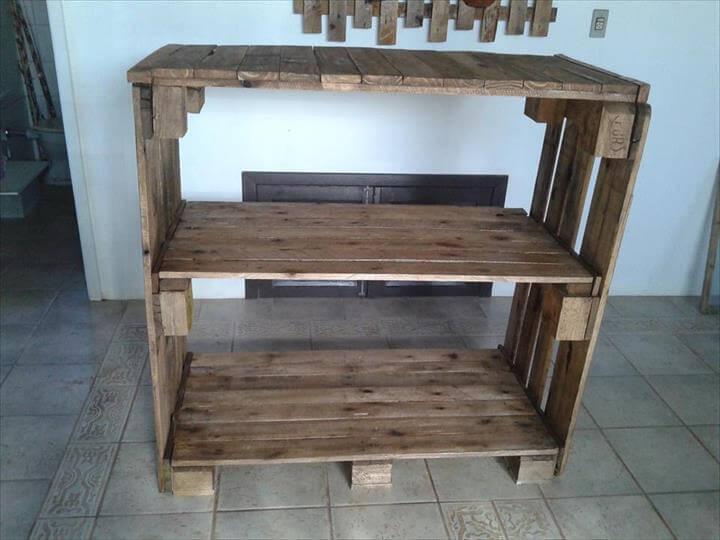 Pallet Shelving Unit For Storage, Can You Make Shelves Out Of Pallets