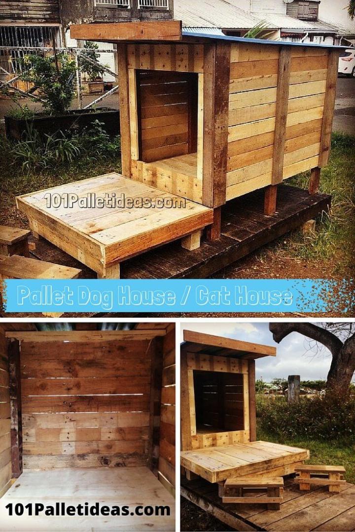 DIY Pallet Dog House / Cat House/ Playhouse - Easy Pallet ...