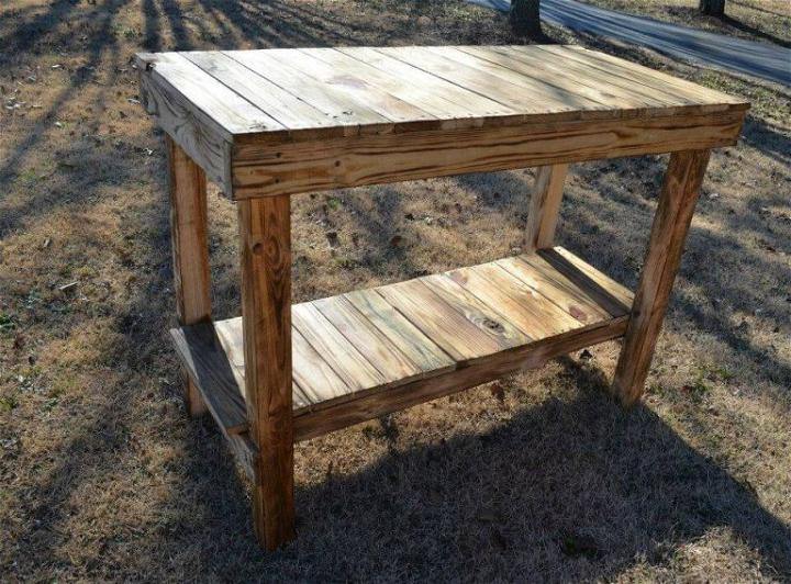 Pallet Kitchen Island - Console Table - Easy Pallet Ideas