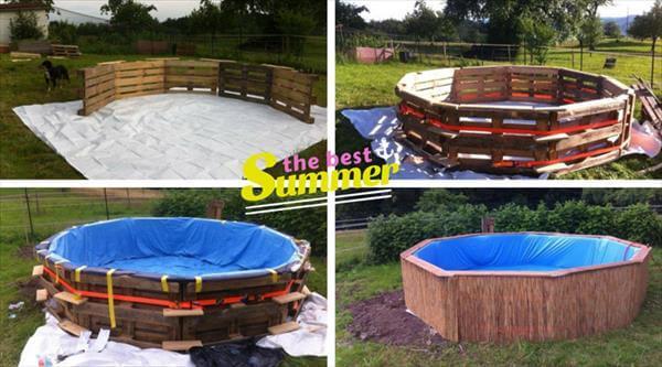 DIY Pallet Swimming Pool - Tutorial - Easy Pallet Ideas