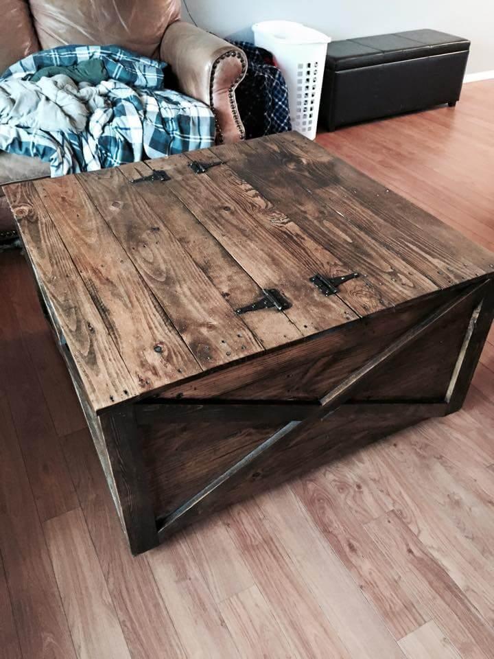recycled pallet coffee table