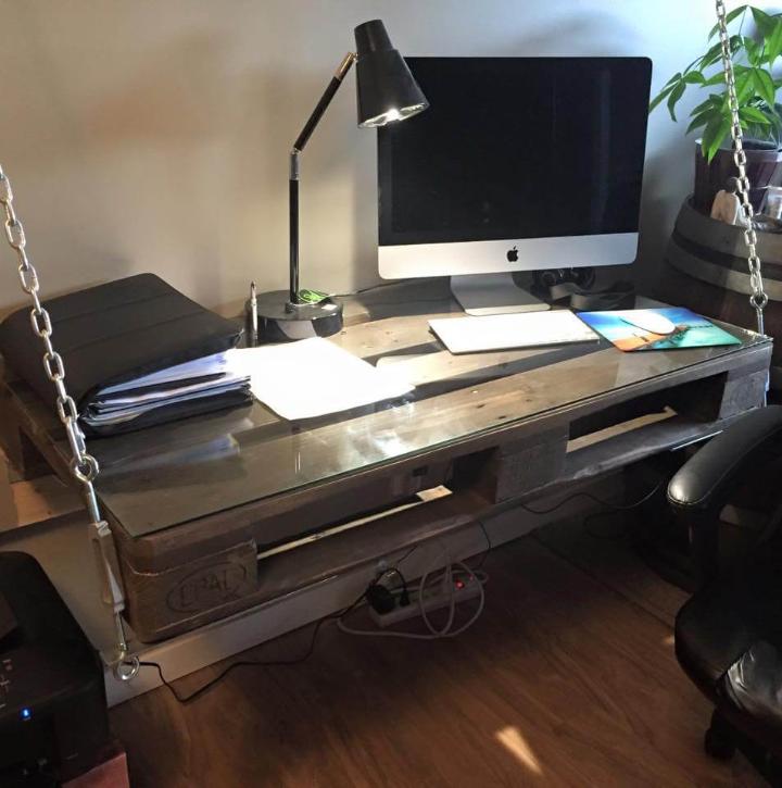 regained Pallet hanging desk