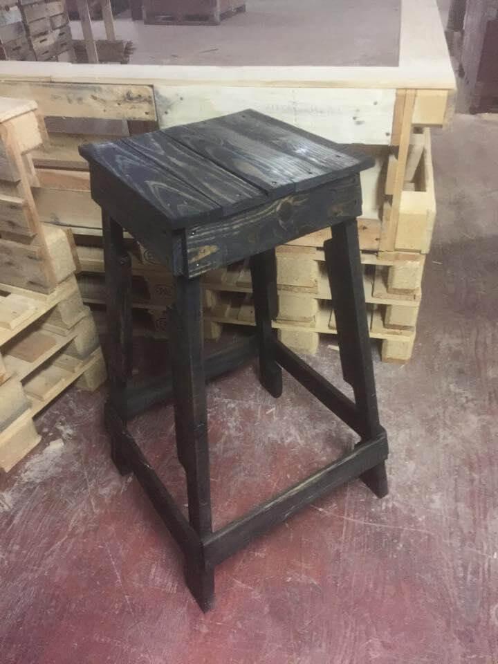 Reconstructed pallet stool