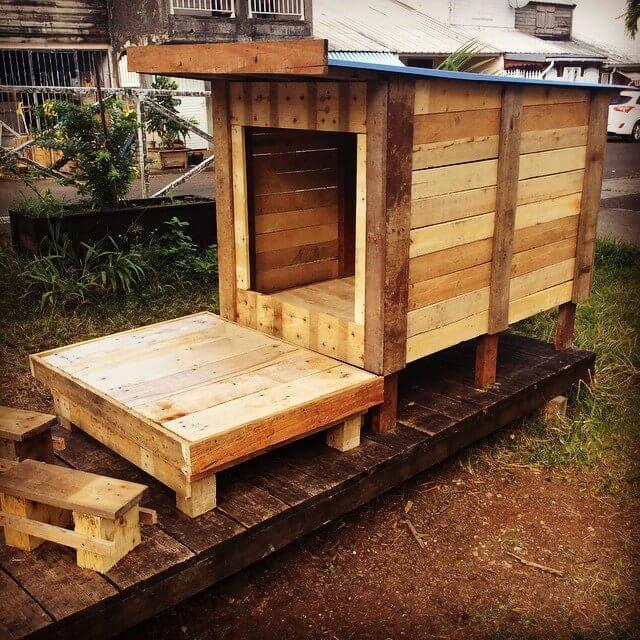 diy pallet cage and pet house