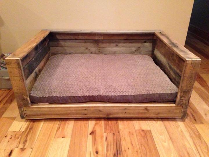 upcycled pallet dog bed