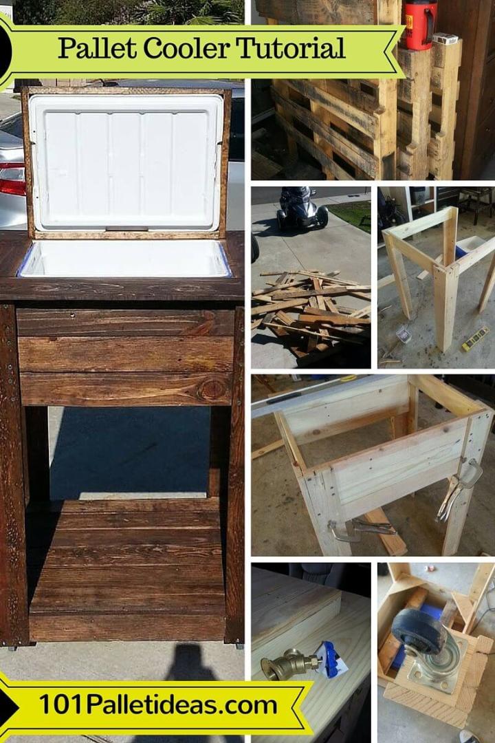 Diy Pallet Cooler Full Tutorial Easy Ideas - Diy Patio Cooler Stand Instructions Pdf
