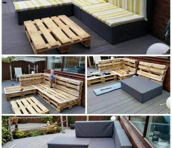 DIY Pallet Upholstered Sectional Sofa - Pallet Furniture Ideas - Pallet Ideas - easy Pallet Projects