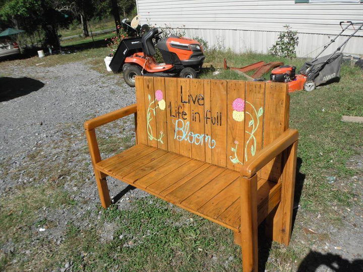 Upcycled Pallet Bench - 11 Unique Ideas - Easy Pallet Ideas