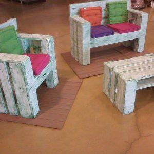 handmade wooden pallet kids furniture set