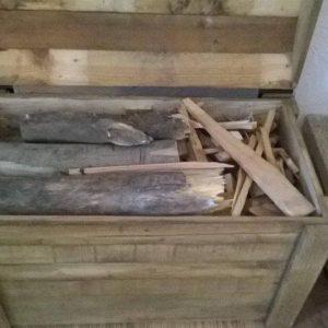 up-cycled pallet firewood chest