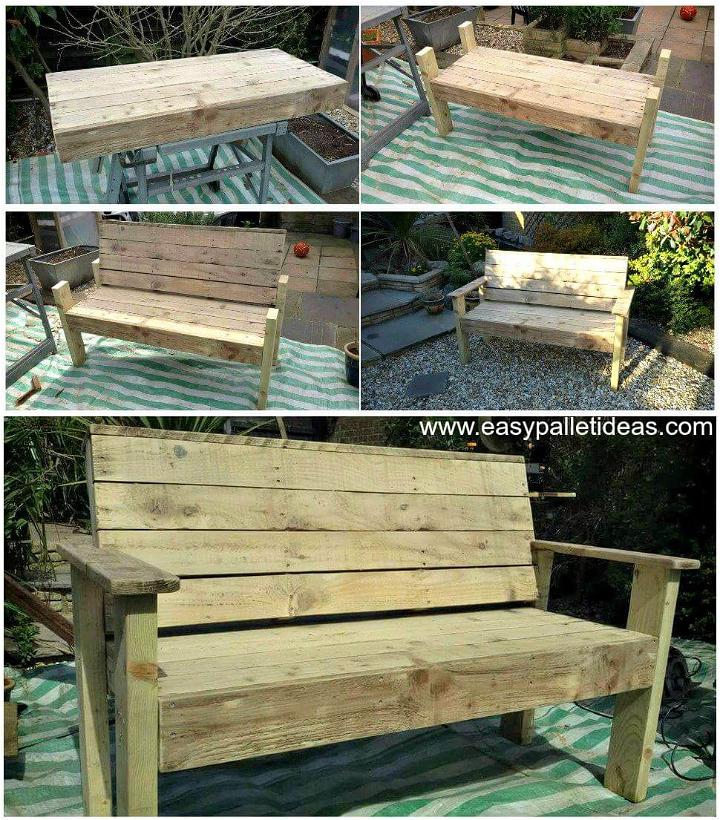 Bench from Pallets - Pallet Bench - Pallet Furniture - Pallet Ideas - Pallet Projects