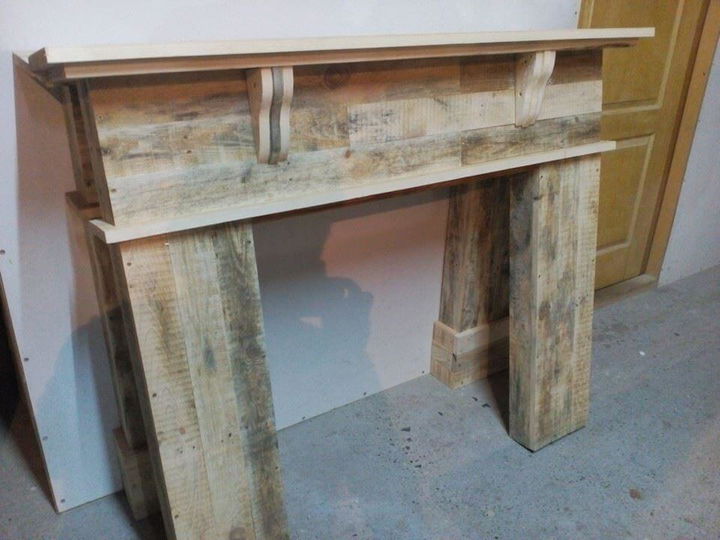 Pallet Fireplace Mantel Easy Pallet Ideas