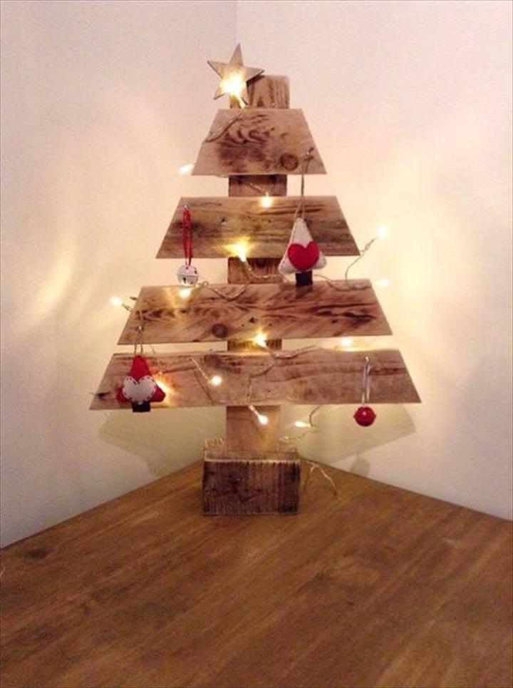 wooden tree made of pallets