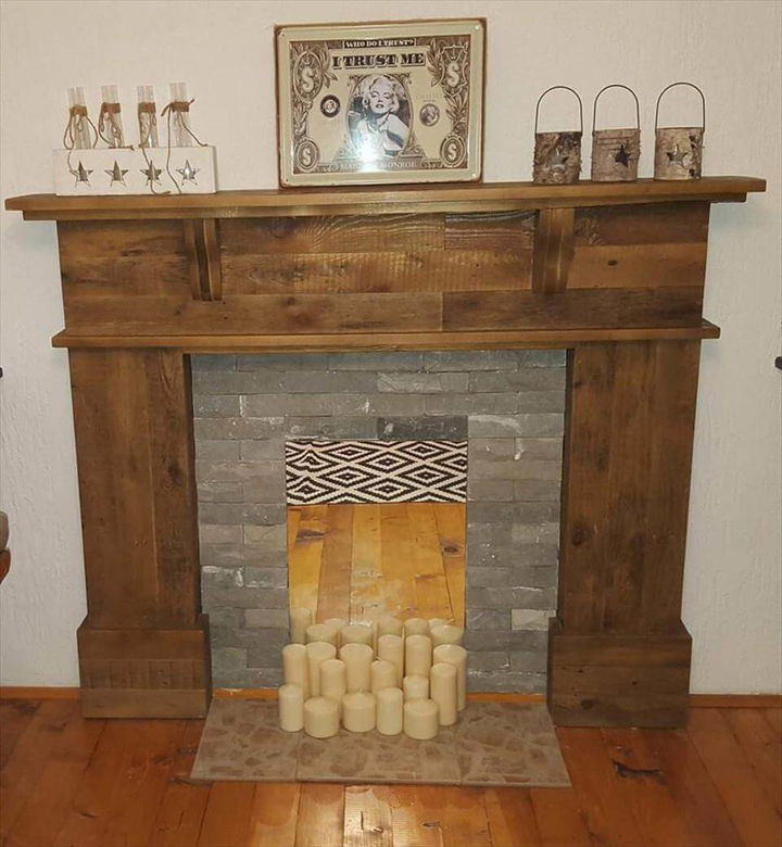 Pallet Fireplace Surround I Am Chris