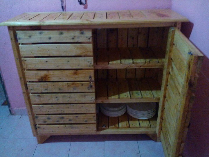 Pallet Kitchen Cabinet Sideboard Easy Pallet Ideas